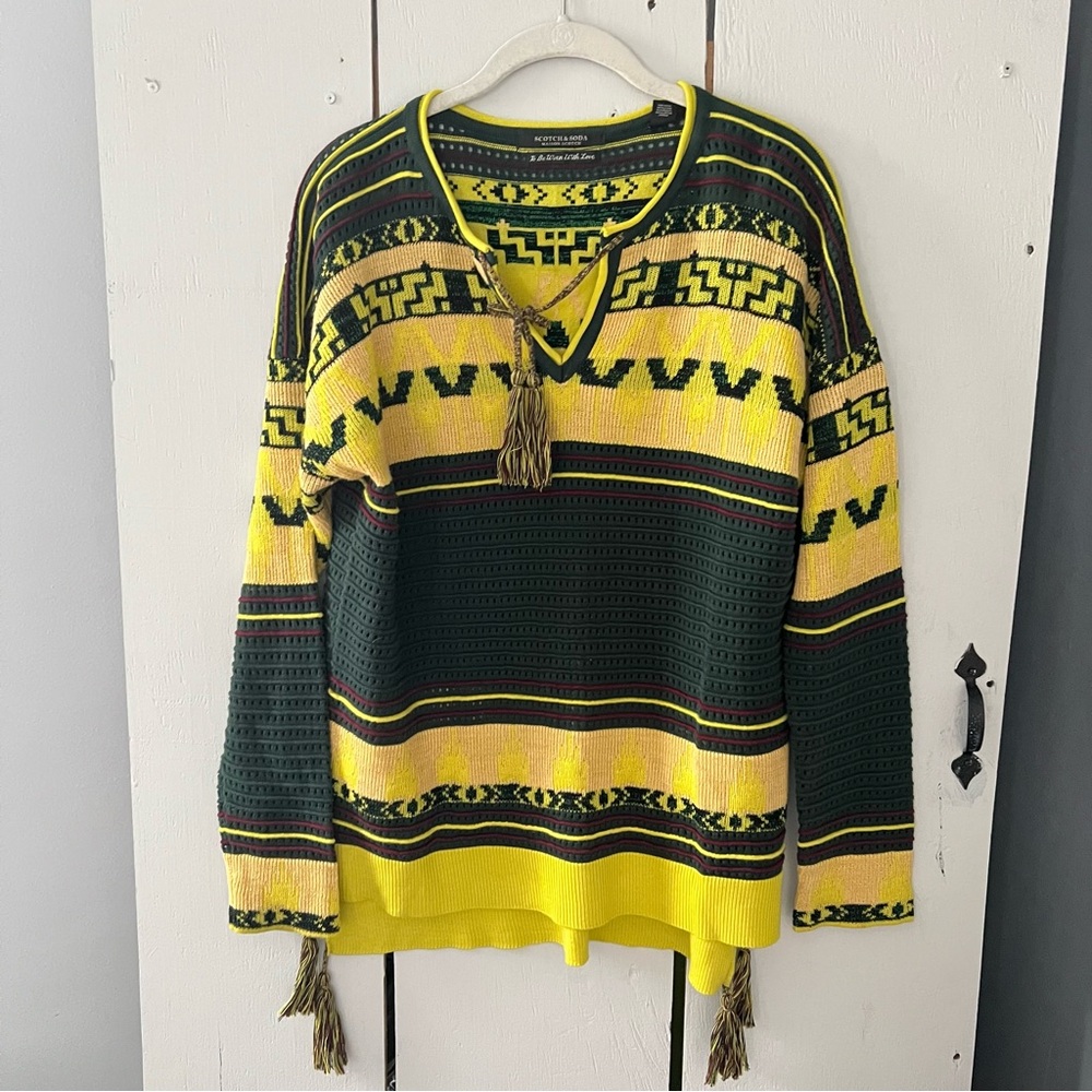 Scotch & Soda Madison Scotch Eyelet knit Sweater Size 1